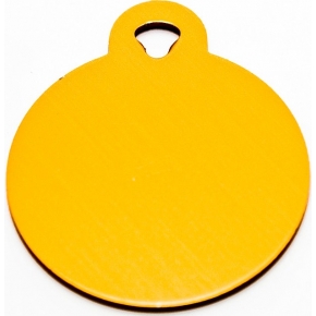 Engraved Large Gold Circle Dog Tag - Cat Tag